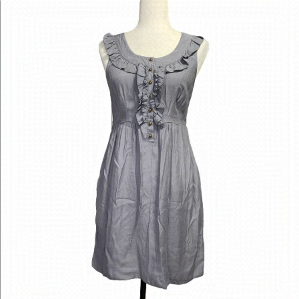 Anthropologie Maeve Ruffles Sleeveless Rayon Dress